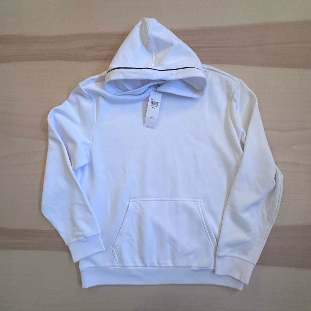 Calvin Klein White Hoodie with Black Trim